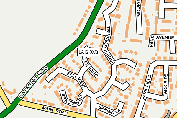LA12 0XQ map - OS OpenMap – Local (Ordnance Survey) LA12 0XQ map - OS OpenMap – Local (Ordnance Survey)