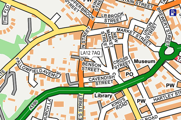 LA12 7AQ map - OS OpenMap – Local (Ordnance Survey) LA12 7AQ map - OS OpenMap – Local (Ordnance Survey)
