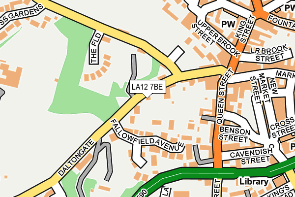 LA12 7BE map - OS OpenMap – Local (Ordnance Survey) LA12 7BE map - OS OpenMap – Local (Ordnance Survey)