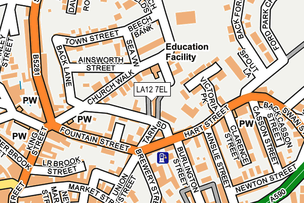 LA12 7EL map - OS OpenMap – Local (Ordnance Survey) LA12 7EL map - OS OpenMap – Local (Ordnance Survey)