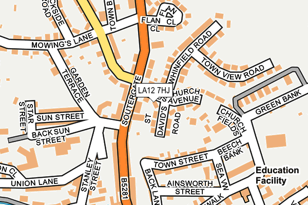 LA12 7HJ map - OS OpenMap – Local (Ordnance Survey) LA12 7HJ map - OS OpenMap – Local (Ordnance Survey)