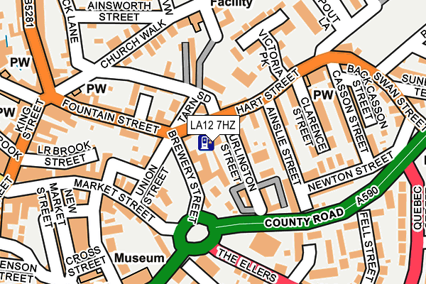 LA12 7HZ map - OS OpenMap – Local (Ordnance Survey) LA12 7HZ map - OS OpenMap – Local (Ordnance Survey)