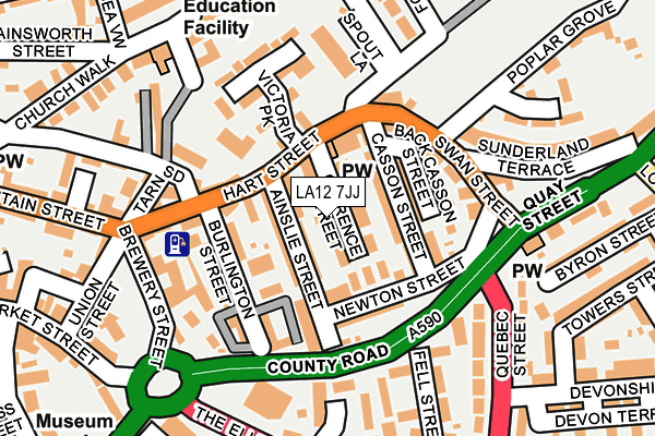 LA12 7JJ map - OS OpenMap – Local (Ordnance Survey) LA12 7JJ map - OS OpenMap – Local (Ordnance Survey)