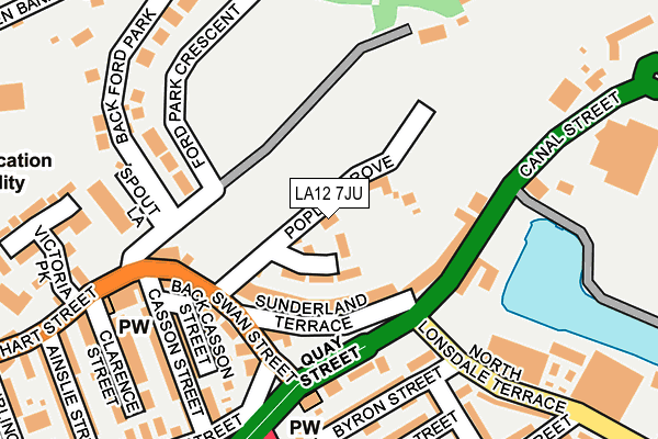 LA12 7JU map - OS OpenMap – Local (Ordnance Survey) LA12 7JU map - OS OpenMap – Local (Ordnance Survey)