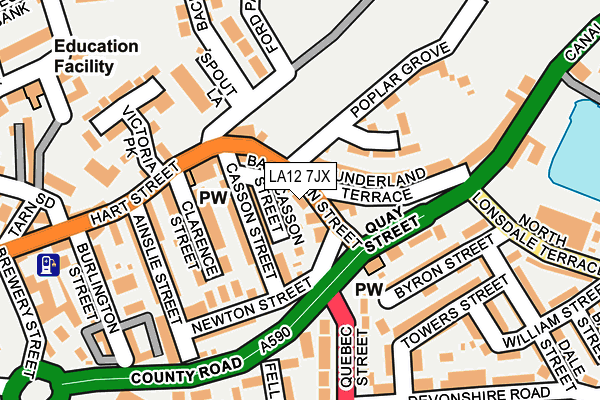 LA12 7JX map - OS OpenMap – Local (Ordnance Survey) LA12 7JX map - OS OpenMap – Local (Ordnance Survey)