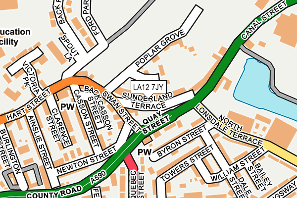 LA12 7JY map - OS OpenMap – Local (Ordnance Survey) LA12 7JY map - OS OpenMap – Local (Ordnance Survey)