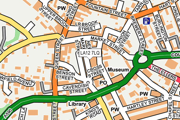 LA12 7LQ map - OS OpenMap – Local (Ordnance Survey)