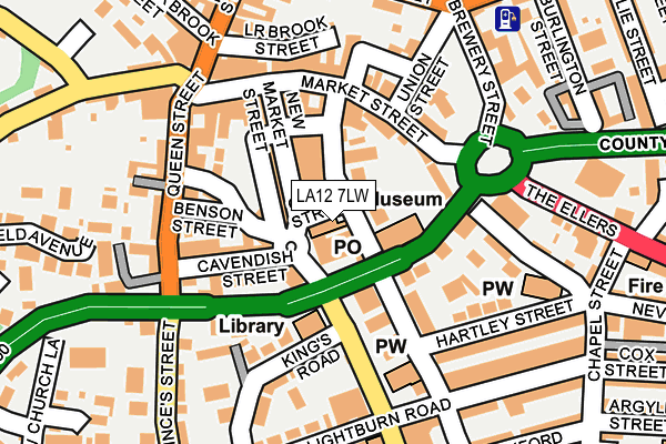 LA12 7LW map - OS OpenMap – Local (Ordnance Survey) LA12 7LW map - OS OpenMap – Local (Ordnance Survey)