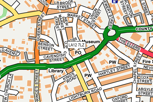 LA12 7LZ map - OS OpenMap – Local (Ordnance Survey) LA12 7LZ map - OS OpenMap – Local (Ordnance Survey)