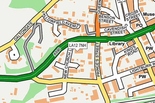 LA12 7NH map - OS OpenMap – Local (Ordnance Survey)