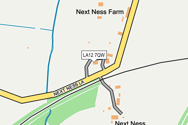 LA12 7QW map - OS OpenMap – Local (Ordnance Survey) LA12 7QW map - OS OpenMap – Local (Ordnance Survey)