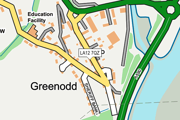 LA12 7QZ map - OS OpenMap – Local (Ordnance Survey) LA12 7QZ map - OS OpenMap – Local (Ordnance Survey)