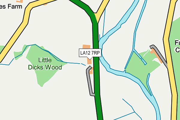 LA12 7RP map - OS OpenMap – Local (Ordnance Survey) LA12 7RP map - OS OpenMap – Local (Ordnance Survey)