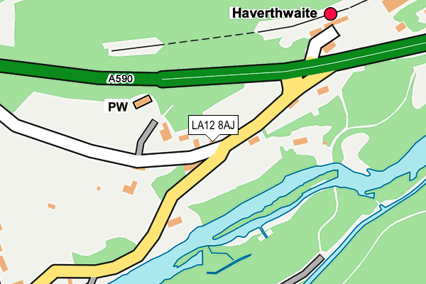 LA12 8AJ map - OS OpenMap – Local (Ordnance Survey) LA12 8AJ map - OS OpenMap – Local (Ordnance Survey)