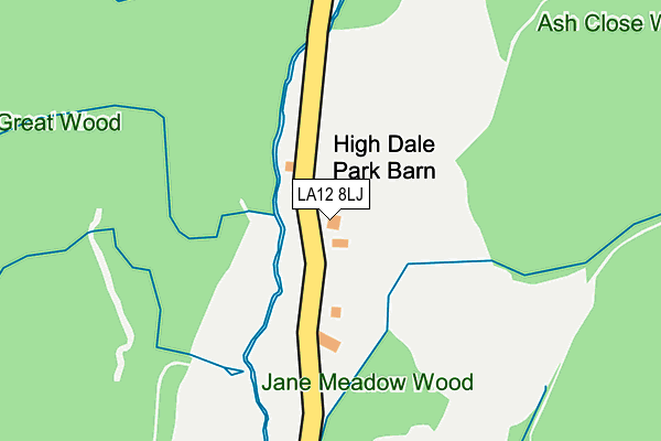 LA12 8LJ map - OS OpenMap – Local (Ordnance Survey)