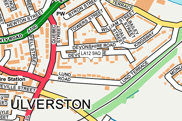 LA12 9AQ map - OS OpenMap – Local (Ordnance Survey) LA12 9AQ map - OS OpenMap – Local (Ordnance Survey)
