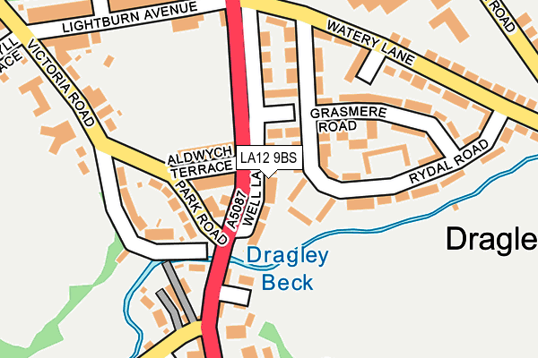 LA12 9BS map - OS OpenMap – Local (Ordnance Survey) LA12 9BS map - OS OpenMap – Local (Ordnance Survey)