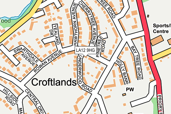 LA12 9HG map - OS OpenMap – Local (Ordnance Survey) LA12 9HG map - OS OpenMap – Local (Ordnance Survey)