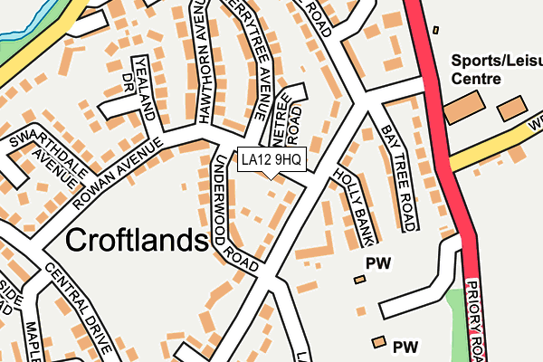 LA12 9HQ map - OS OpenMap – Local (Ordnance Survey) LA12 9HQ map - OS OpenMap – Local (Ordnance Survey)