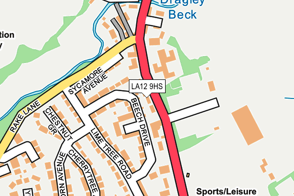 LA12 9HS map - OS OpenMap – Local (Ordnance Survey) LA12 9HS map - OS OpenMap – Local (Ordnance Survey)