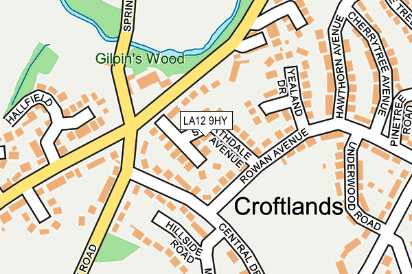 LA12 9HY map - OS OpenMap – Local (Ordnance Survey) LA12 9HY map - OS OpenMap – Local (Ordnance Survey)