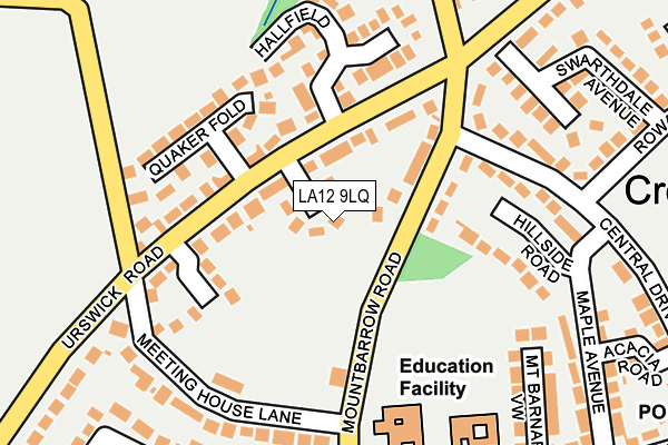LA12 9LQ map - OS OpenMap – Local (Ordnance Survey) LA12 9LQ map - OS OpenMap – Local (Ordnance Survey)