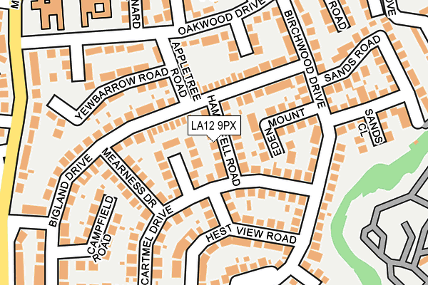 LA12 9PX map - OS OpenMap – Local (Ordnance Survey) LA12 9PX map - OS OpenMap – Local (Ordnance Survey)