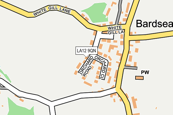 LA12 9QN map - OS OpenMap – Local (Ordnance Survey) LA12 9QN map - OS OpenMap – Local (Ordnance Survey)