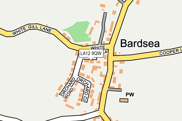 LA12 9QW map - OS OpenMap – Local (Ordnance Survey)