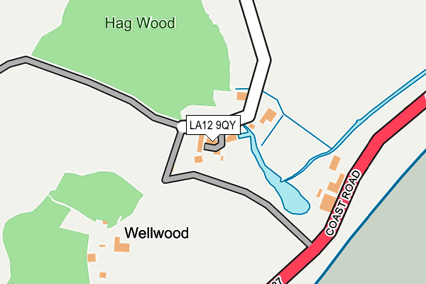 LA12 9QY map - OS OpenMap – Local (Ordnance Survey)