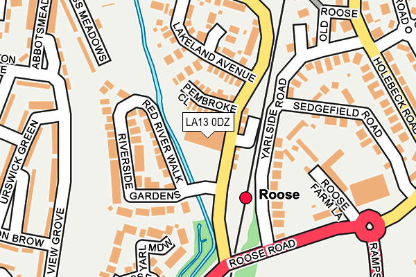 LA13 0DZ map - OS OpenMap – Local (Ordnance Survey) LA13 0DZ map - OS OpenMap – Local (Ordnance Survey)
