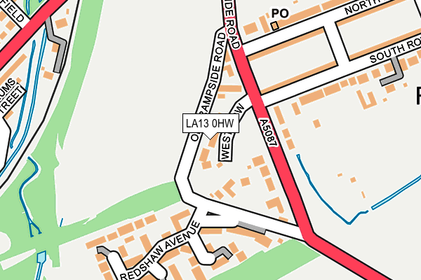 LA13 0HW map - OS OpenMap – Local (Ordnance Survey) LA13 0HW map - OS OpenMap – Local (Ordnance Survey)