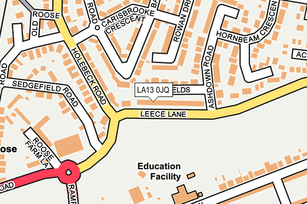 LA13 0JQ map - OS OpenMap – Local (Ordnance Survey) LA13 0JQ map - OS OpenMap – Local (Ordnance Survey)