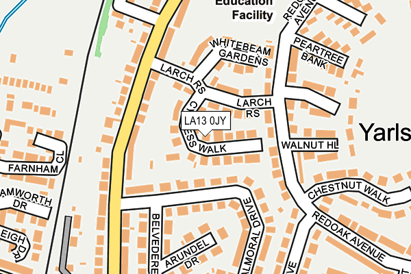 LA13 0JY map - OS OpenMap – Local (Ordnance Survey) LA13 0JY map - OS OpenMap – Local (Ordnance Survey)