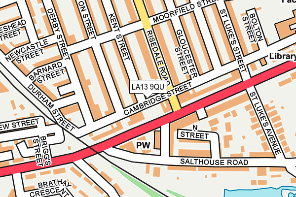 LA13 9QU map - OS OpenMap – Local (Ordnance Survey) LA13 9QU map - OS OpenMap – Local (Ordnance Survey)