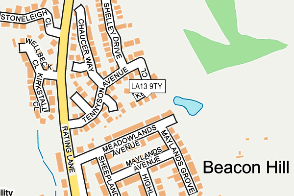 LA13 9TY map - OS OpenMap – Local (Ordnance Survey) LA13 9TY map - OS OpenMap – Local (Ordnance Survey)