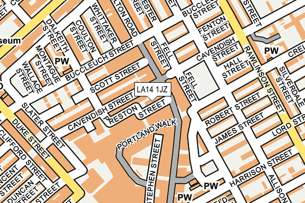 LA14 1JZ map - OS OpenMap – Local (Ordnance Survey) LA14 1JZ map - OS OpenMap – Local (Ordnance Survey)