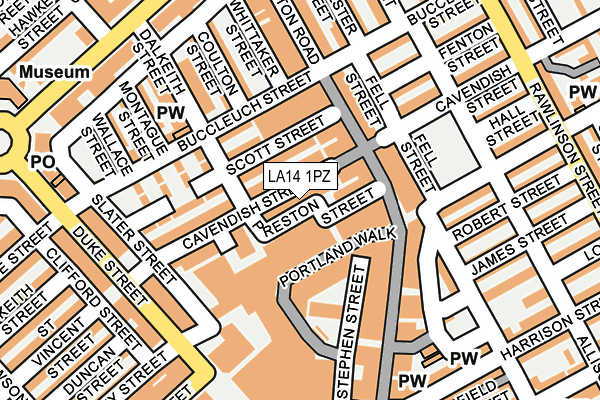 LA14 1PZ map - OS OpenMap – Local (Ordnance Survey) LA14 1PZ map - OS OpenMap – Local (Ordnance Survey)