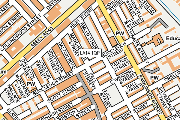 LA14 1QP map - OS OpenMap – Local (Ordnance Survey) LA14 1QP map - OS OpenMap – Local (Ordnance Survey)