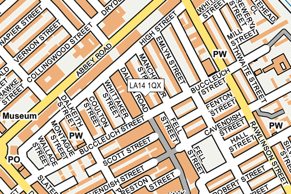 LA14 1QX map - OS OpenMap – Local (Ordnance Survey) LA14 1QX map - OS OpenMap – Local (Ordnance Survey)