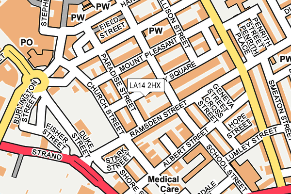 LA14 2HX map - OS OpenMap – Local (Ordnance Survey) LA14 2HX map - OS OpenMap – Local (Ordnance Survey)