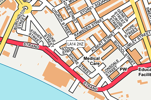 LA14 2HZ map - OS OpenMap – Local (Ordnance Survey) LA14 2HZ map - OS OpenMap – Local (Ordnance Survey)