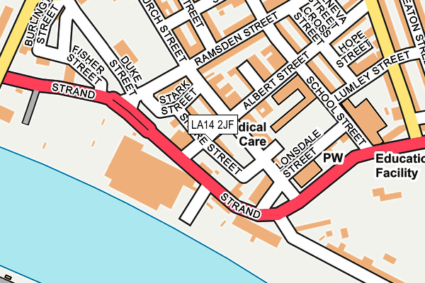 LA14 2JF map - OS OpenMap – Local (Ordnance Survey) LA14 2JF map - OS OpenMap – Local (Ordnance Survey)