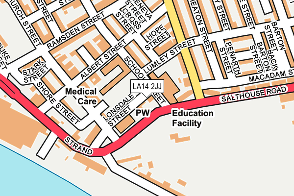 LA14 2JJ map - OS OpenMap – Local (Ordnance Survey) LA14 2JJ map - OS OpenMap – Local (Ordnance Survey)
