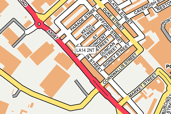 LA14 2NT map - OS OpenMap – Local (Ordnance Survey) LA14 2NT map - OS OpenMap – Local (Ordnance Survey)