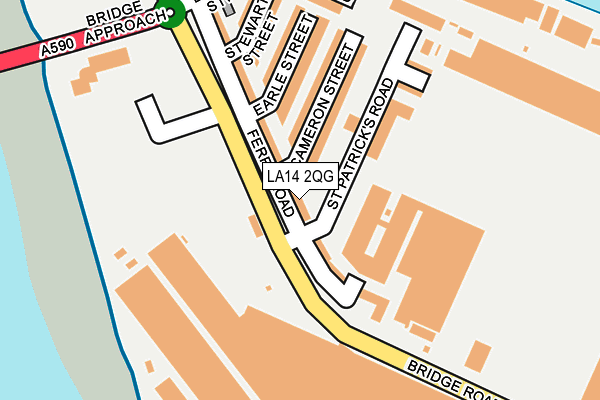 LA14 2QG map - OS OpenMap – Local (Ordnance Survey) LA14 2QG map - OS OpenMap – Local (Ordnance Survey)