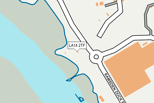 LA14 2TF map - OS OpenMap – Local (Ordnance Survey) LA14 2TF map - OS OpenMap – Local (Ordnance Survey)