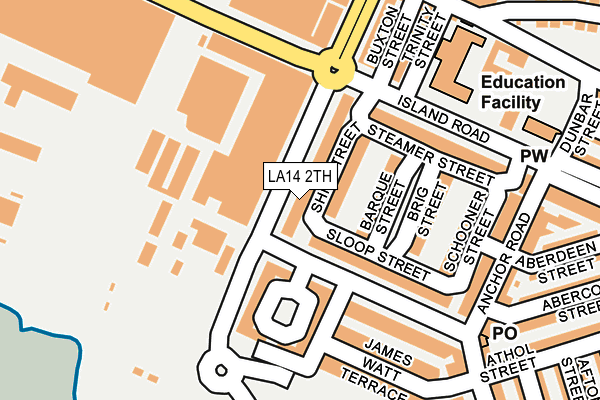 LA14 2TH map - OS OpenMap – Local (Ordnance Survey) LA14 2TH map - OS OpenMap – Local (Ordnance Survey)