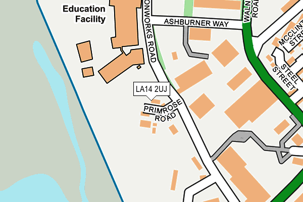 LA14 2UJ map - OS OpenMap – Local (Ordnance Survey) LA14 2UJ map - OS OpenMap – Local (Ordnance Survey)