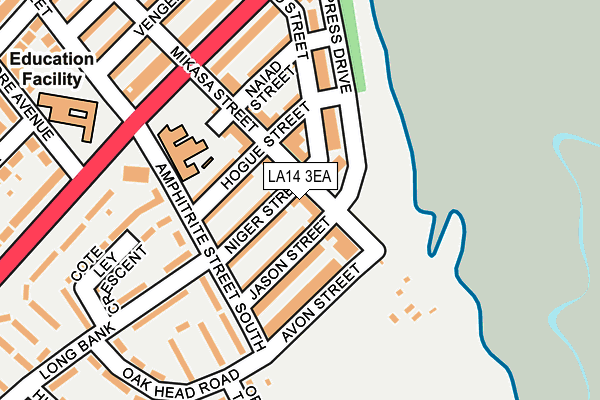 LA14 3EA map - OS OpenMap – Local (Ordnance Survey) LA14 3EA map - OS OpenMap – Local (Ordnance Survey)